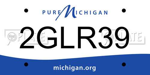 2GLR39 Michigan License Plate
