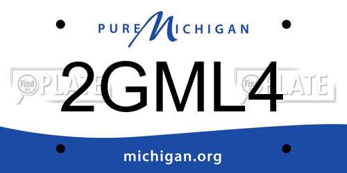 2GML4 Michigan License Plate