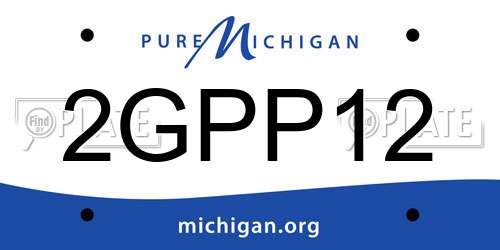 2GPP12 Michigan License Plate