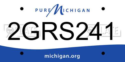 2GRS241 Michigan License Plate
