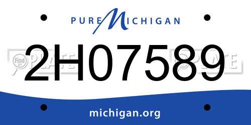 2H07589 Michigan License Plate
