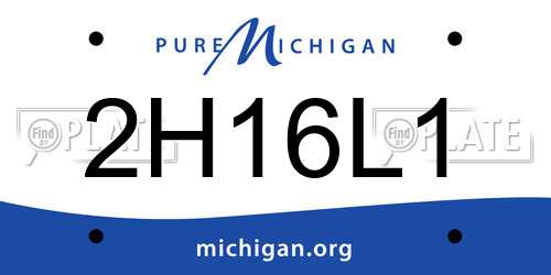 2H16L1 Michigan License Plate