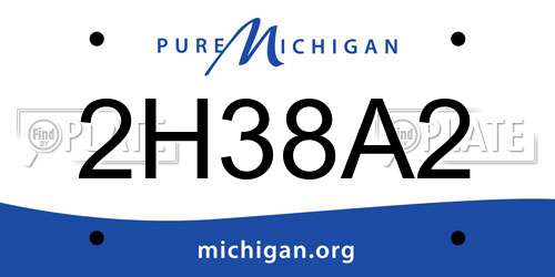 2H38A2 Michigan License Plate