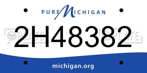 2H48382 Michigan License Plate