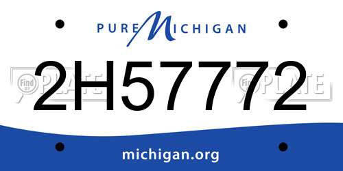 2H57772 Michigan License Plate