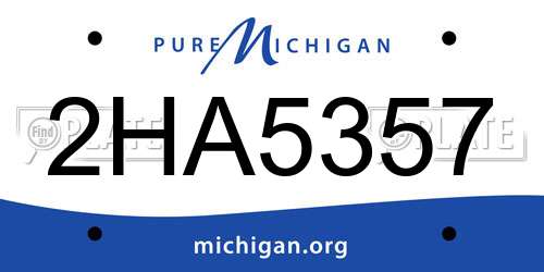 2HA5357 Michigan License Plate