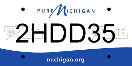 2HDD35 Michigan License Plate