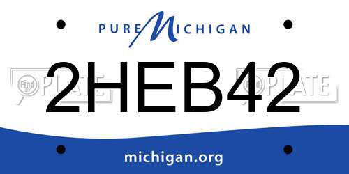 2HEB42 Michigan License Plate