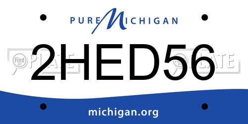 2HED56 Michigan License Plate