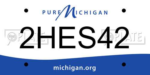 2HES42 Michigan License Plate