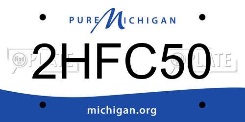 2HFC50 Michigan License Plate