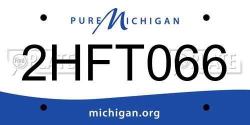 2HFT066 Michigan License Plate