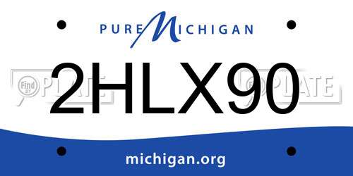 2HLX90 Michigan License Plate