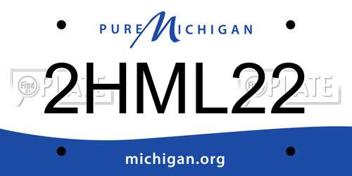 2HML22 Michigan License Plate