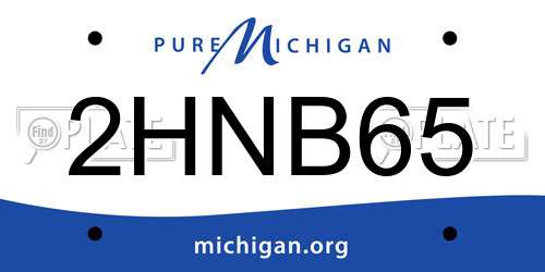 2HNB65 Michigan License Plate