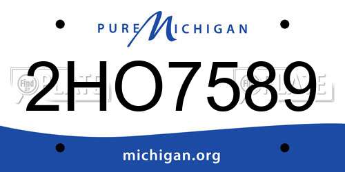 2HO7589 Michigan License Plate