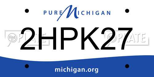 2HPK27 Michigan License Plate