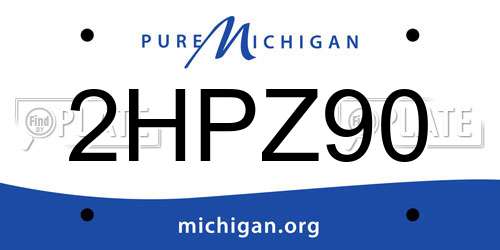 2HPZ90 Michigan License Plate