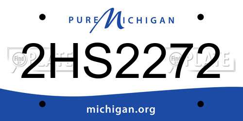 2HS2272 Michigan License Plate