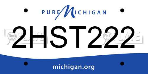 2HST222 Michigan License Plate