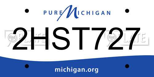 2HST727 Michigan License Plate