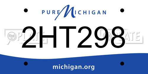 2HT298 Michigan License Plate