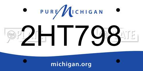 2HT798 Michigan License Plate