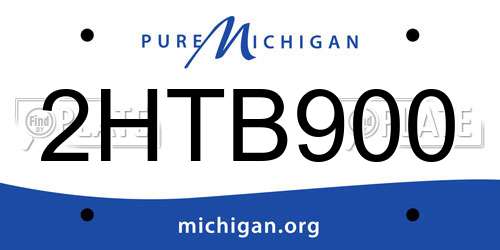 2HTB900 Michigan License Plate