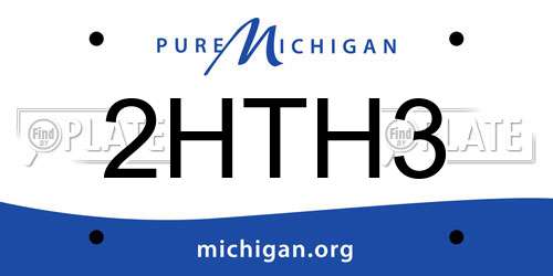 2HTH3 Michigan License Plate