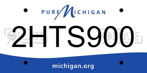 2HTS900 Michigan License Plate