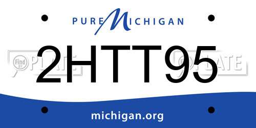 2HTT95 Michigan License Plate