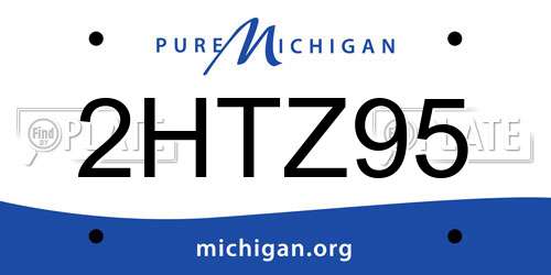 2HTZ95 Michigan License Plate