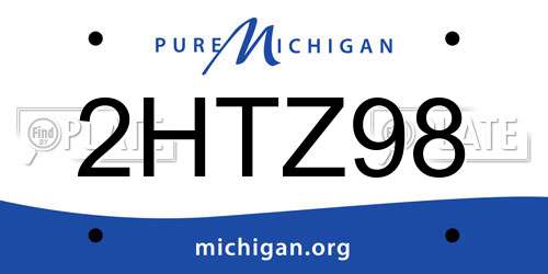 2HTZ98 Michigan License Plate