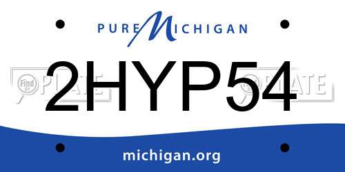 2HYP54 Michigan License Plate