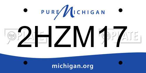 2HZM17 Michigan License Plate
