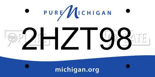 2HZT98 Michigan License Plate