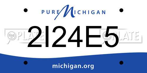 2I24E5 Michigan License Plate