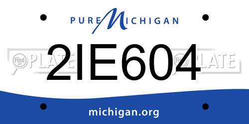 2IE604 Michigan License Plate