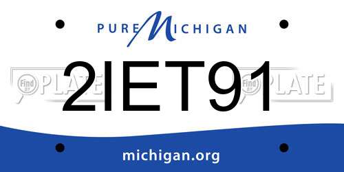 2IET91 Michigan License Plate