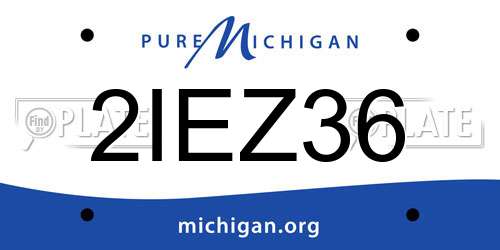 2IEZ36 Michigan License Plate
