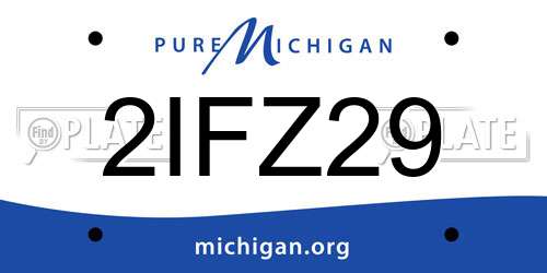 2IFZ29 Michigan License Plate