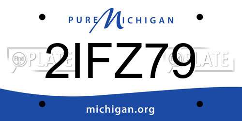 2IFZ79 Michigan License Plate