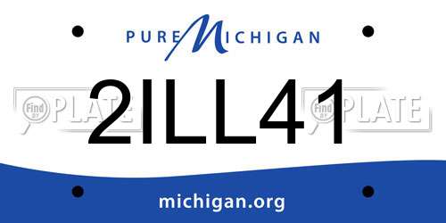 2ILL41 Michigan License Plate