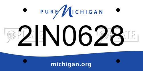2IN0628 Michigan License Plate