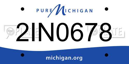 2IN0678 Michigan License Plate