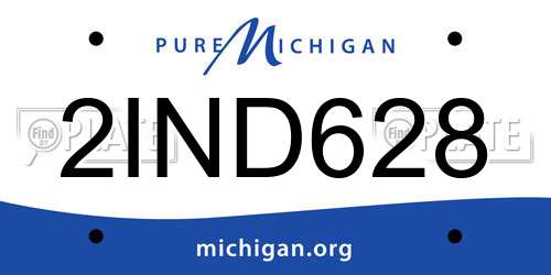 2IND628 Michigan License Plate
