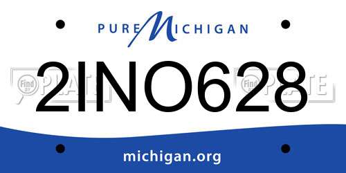 2INO628 Michigan License Plate