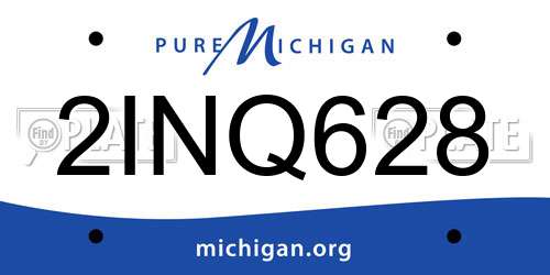 2INQ628 Michigan License Plate