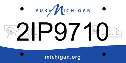 2IP9710 Michigan License Plate