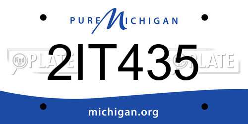 2IT435 Michigan License Plate